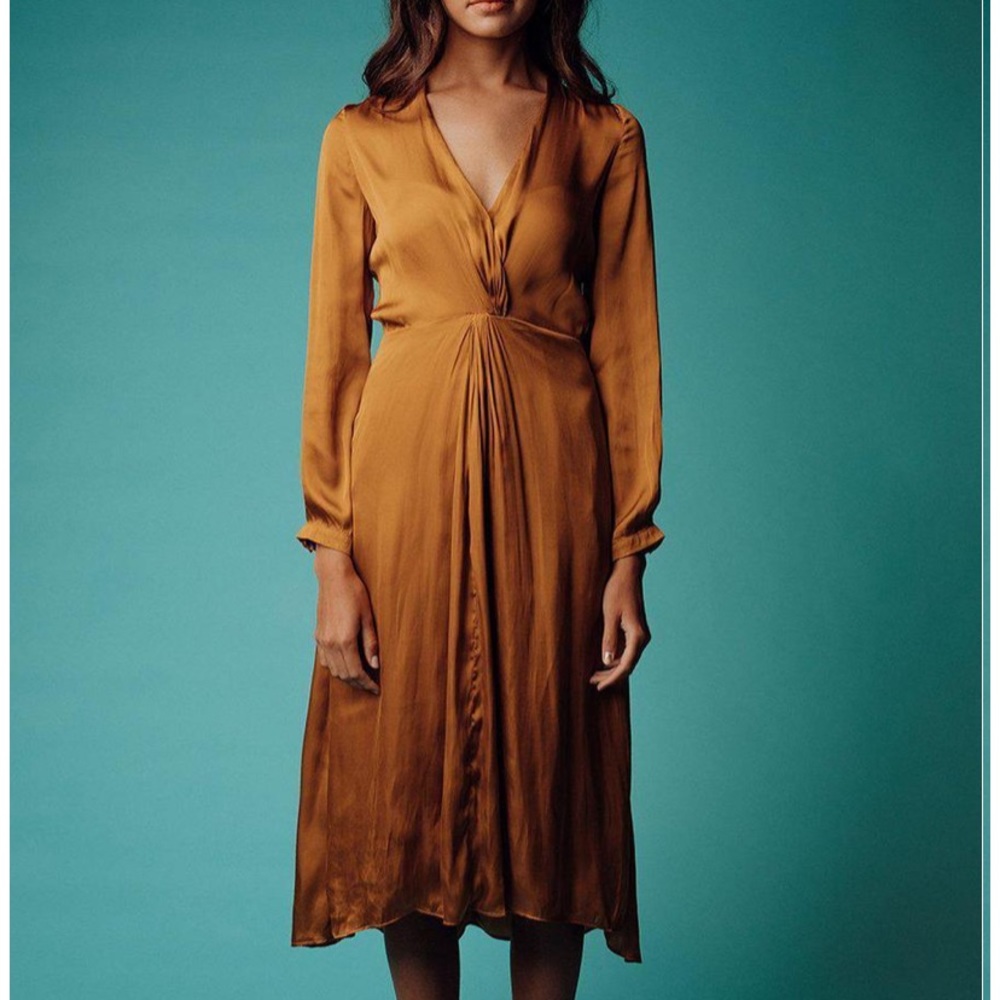 Clad & Cloth Gold Dress